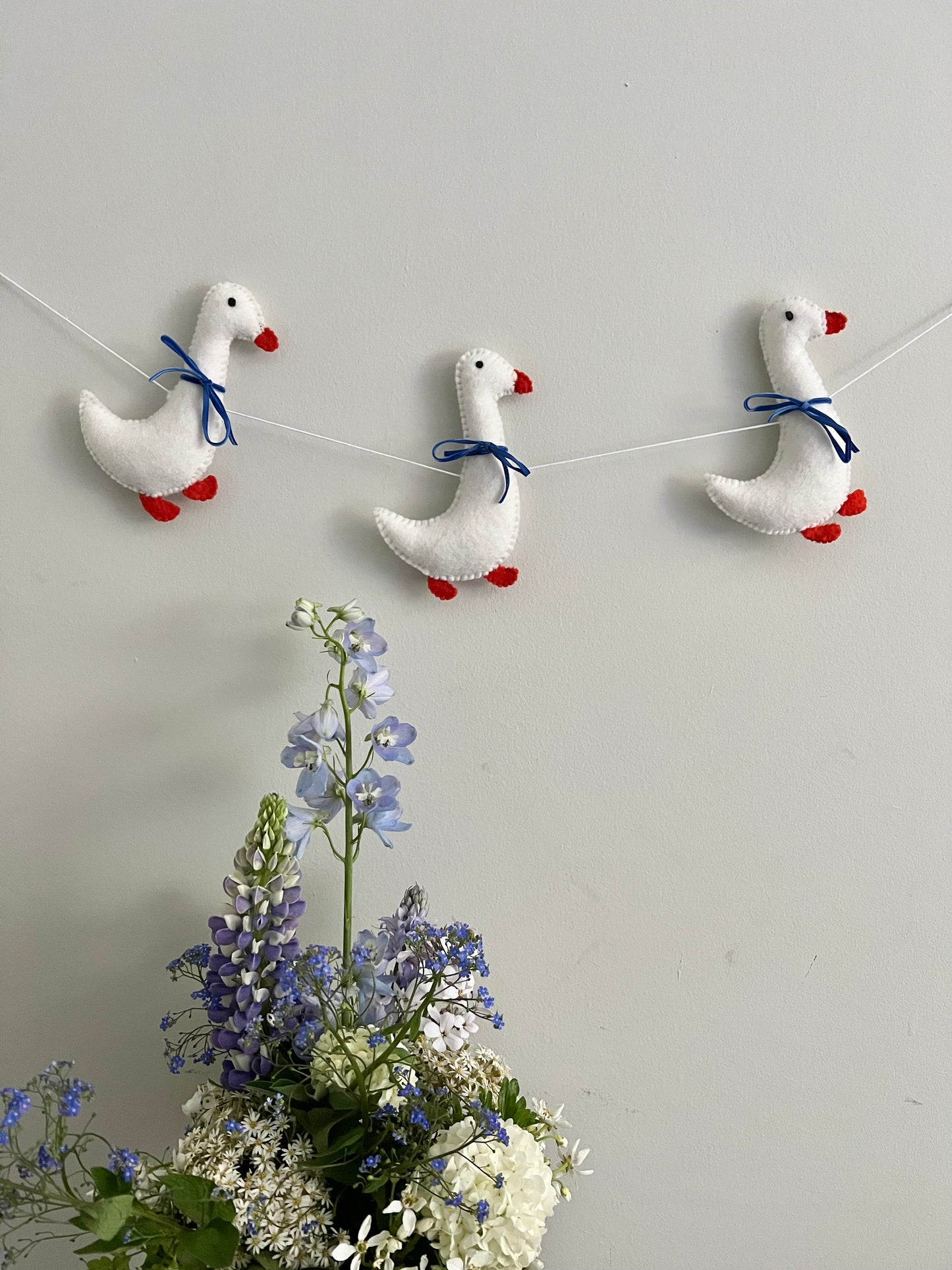 Blue Geese garland party decor nursery decor