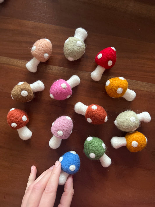 Felt mushrooms