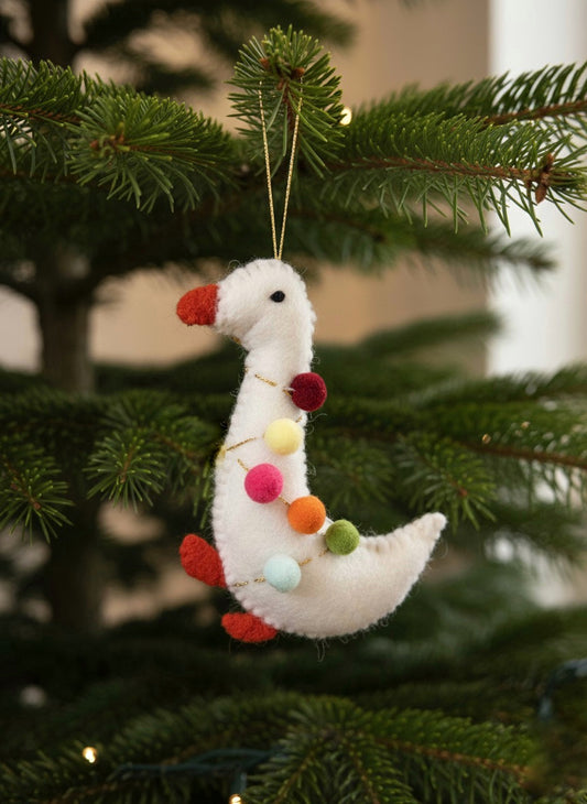 Silly goose Christmas ornament