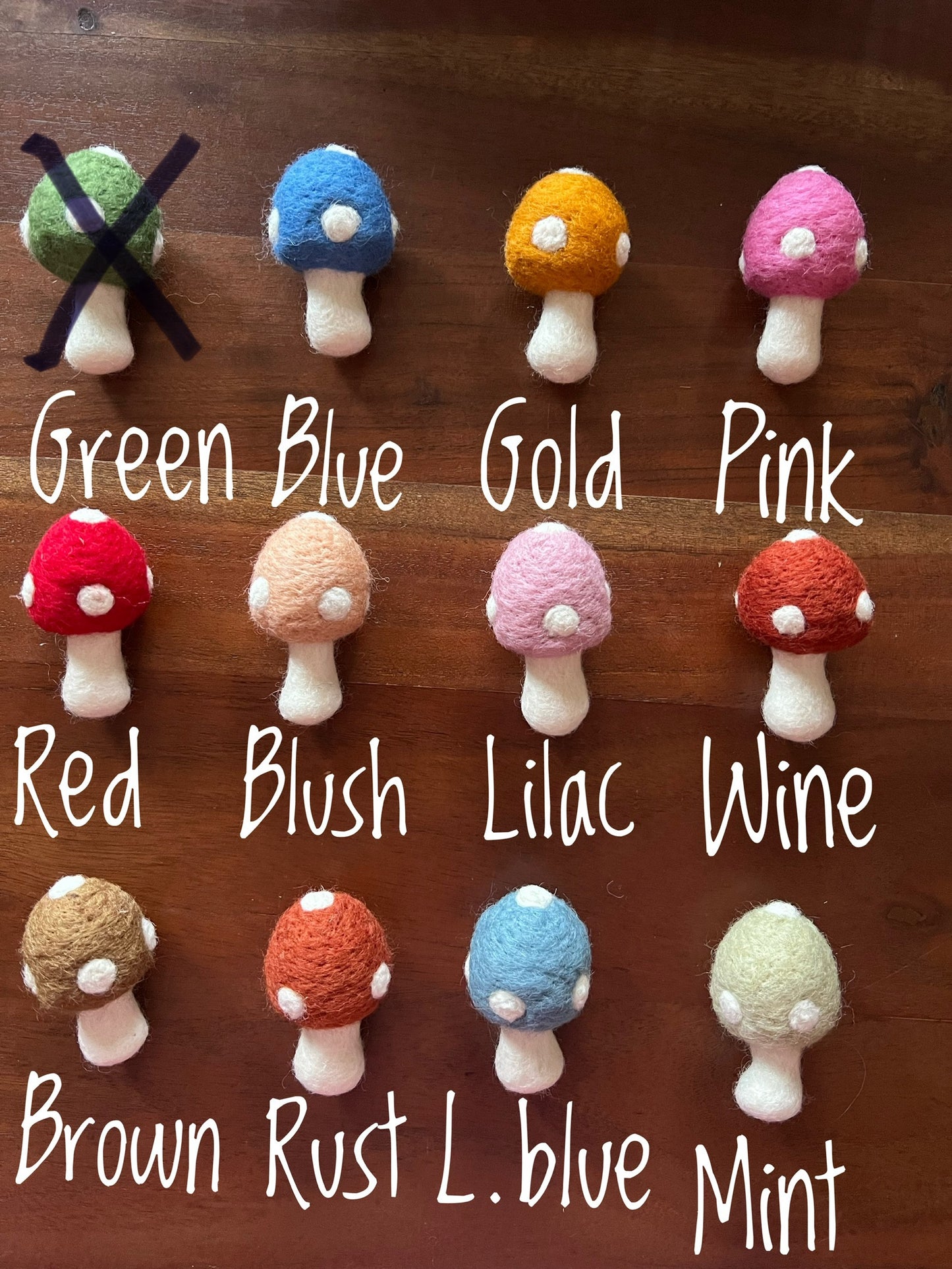 Felt mushrooms