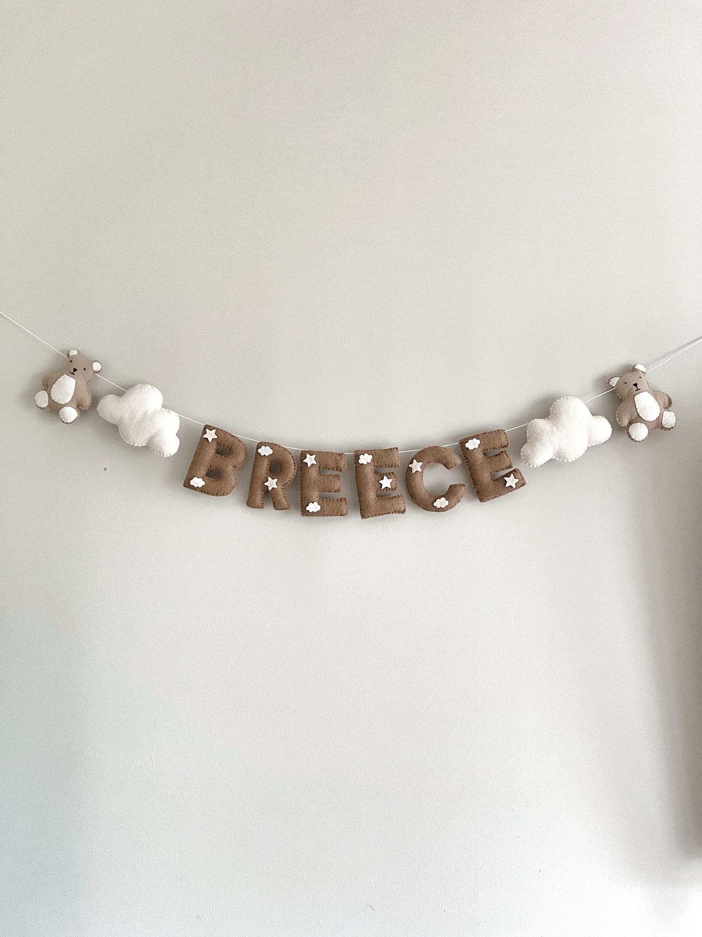 Teddy name garland