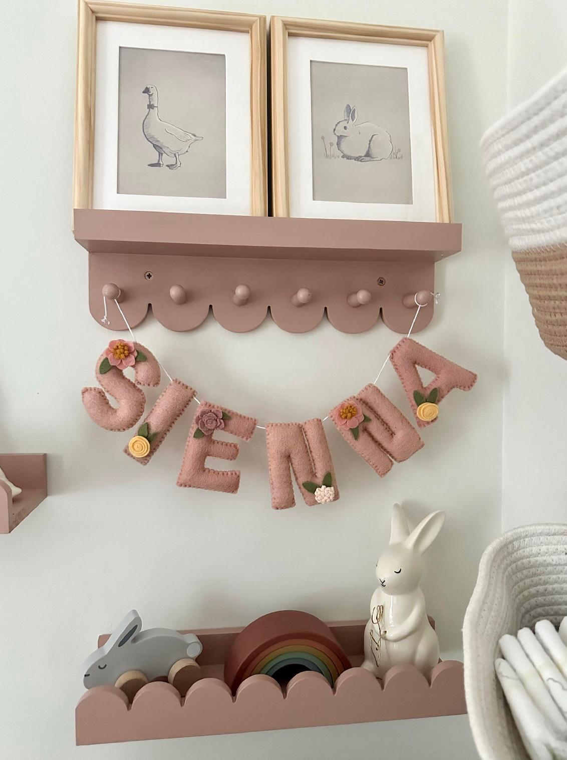 Floral name garland