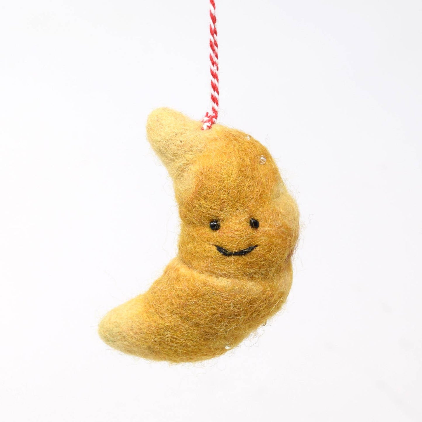 Felt Croissant Christmas Ornament