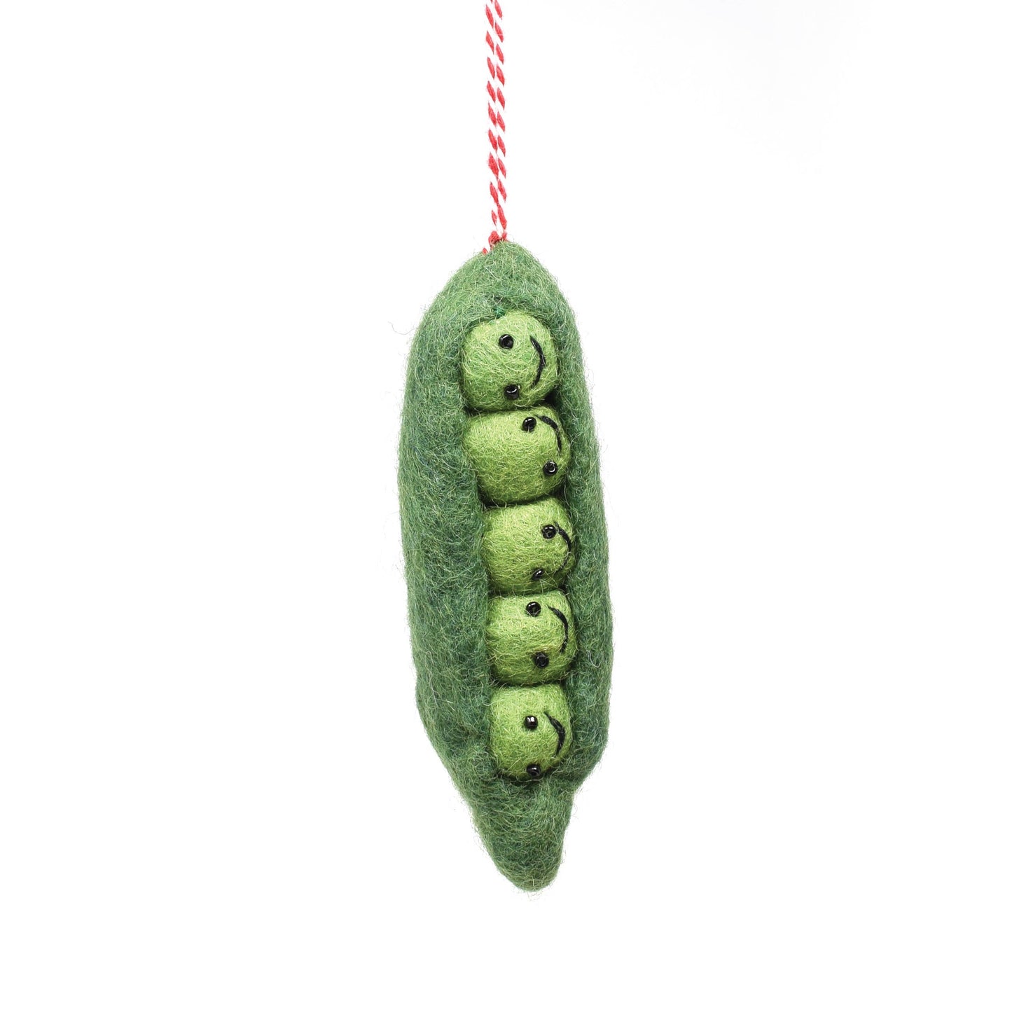 Felt 5 Peas In A Pod Christmas Ornament