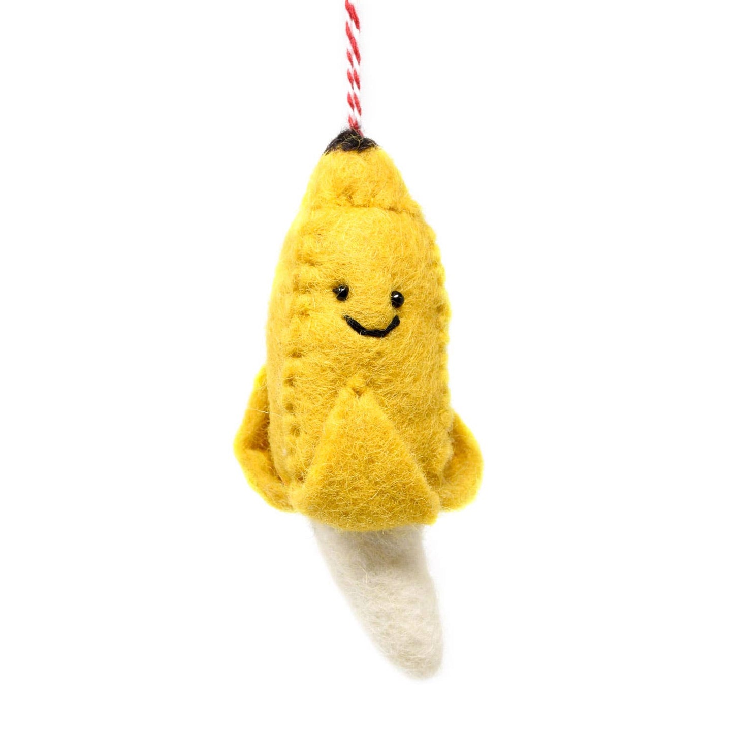 Felt Banana Christmas Ornament - 100% Wool Decor