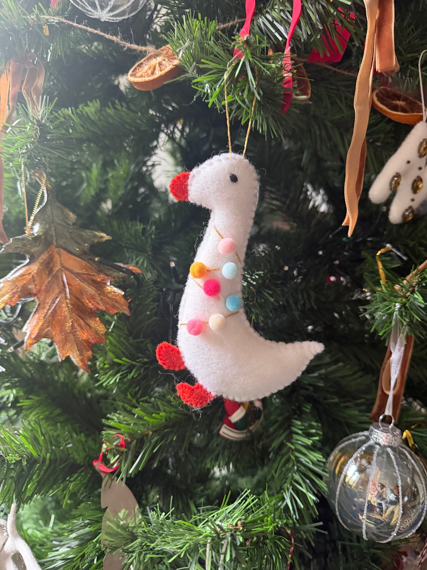 Silly goose Christmas ornament
