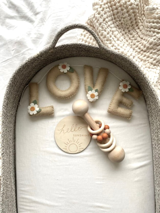 Love felt garland