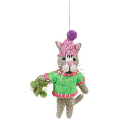 Christmas cat ornament