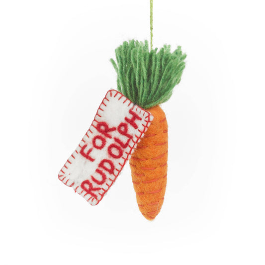 Felt carrot for Rudolph