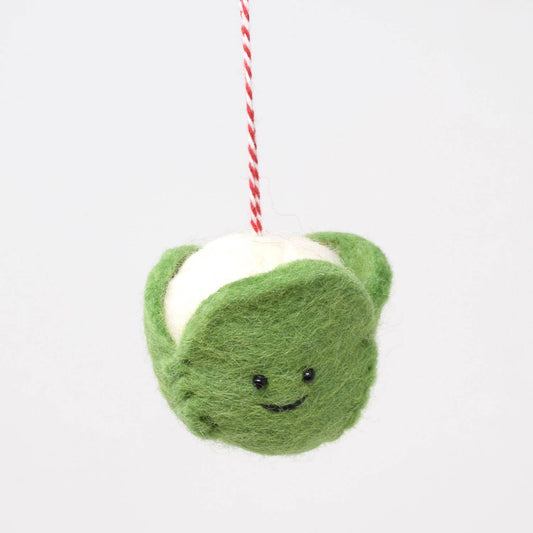Felt Cauliflower Christmas Ornament