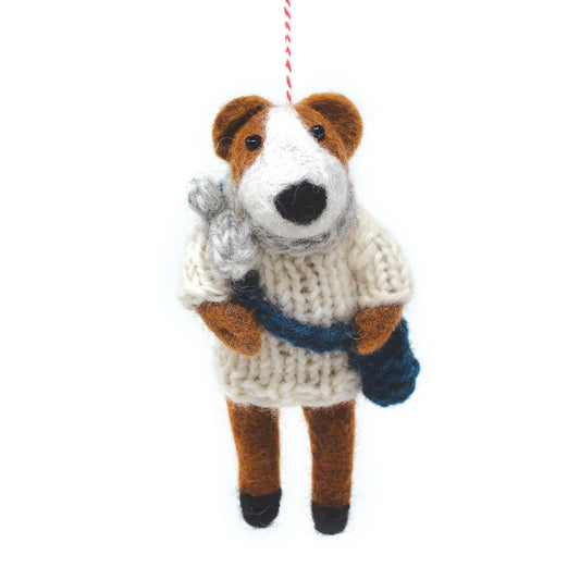 Felt Dog Christmas ornament