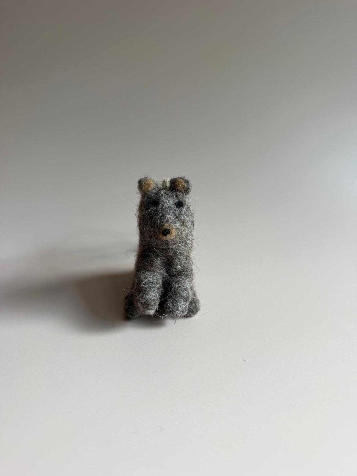 Grey Felt Bear Hanging Decor