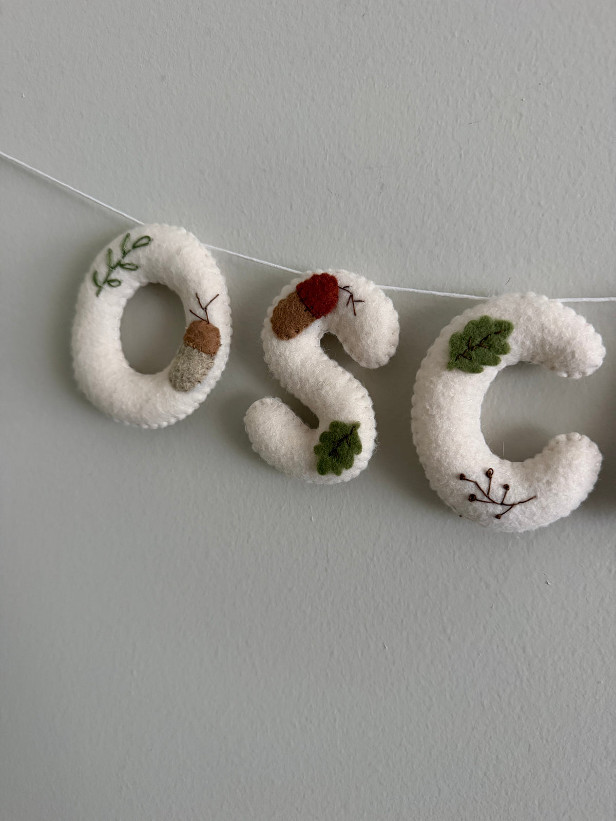 Acorns and Oaks Name Garland