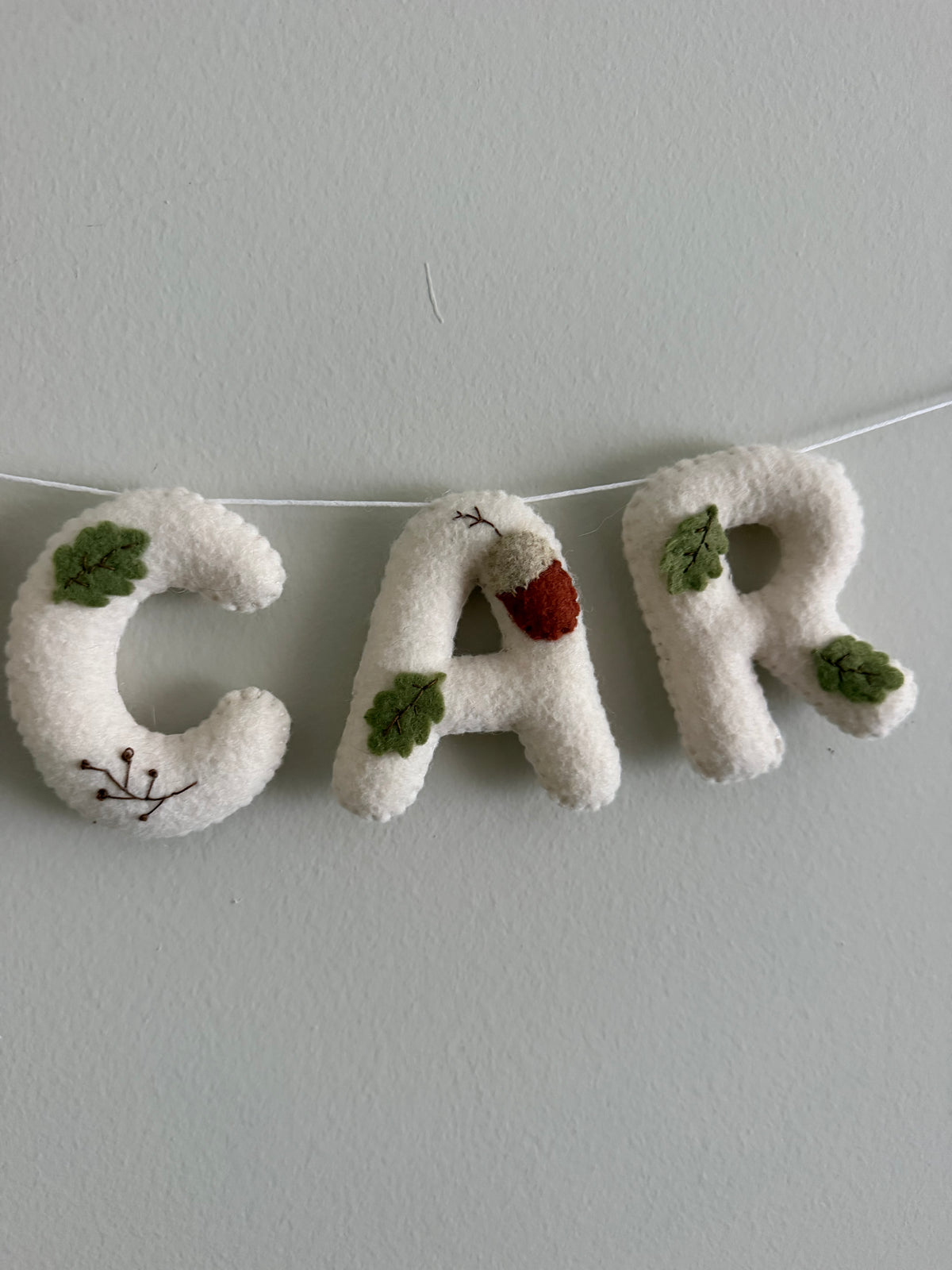 Acorns and Oaks Name Garland