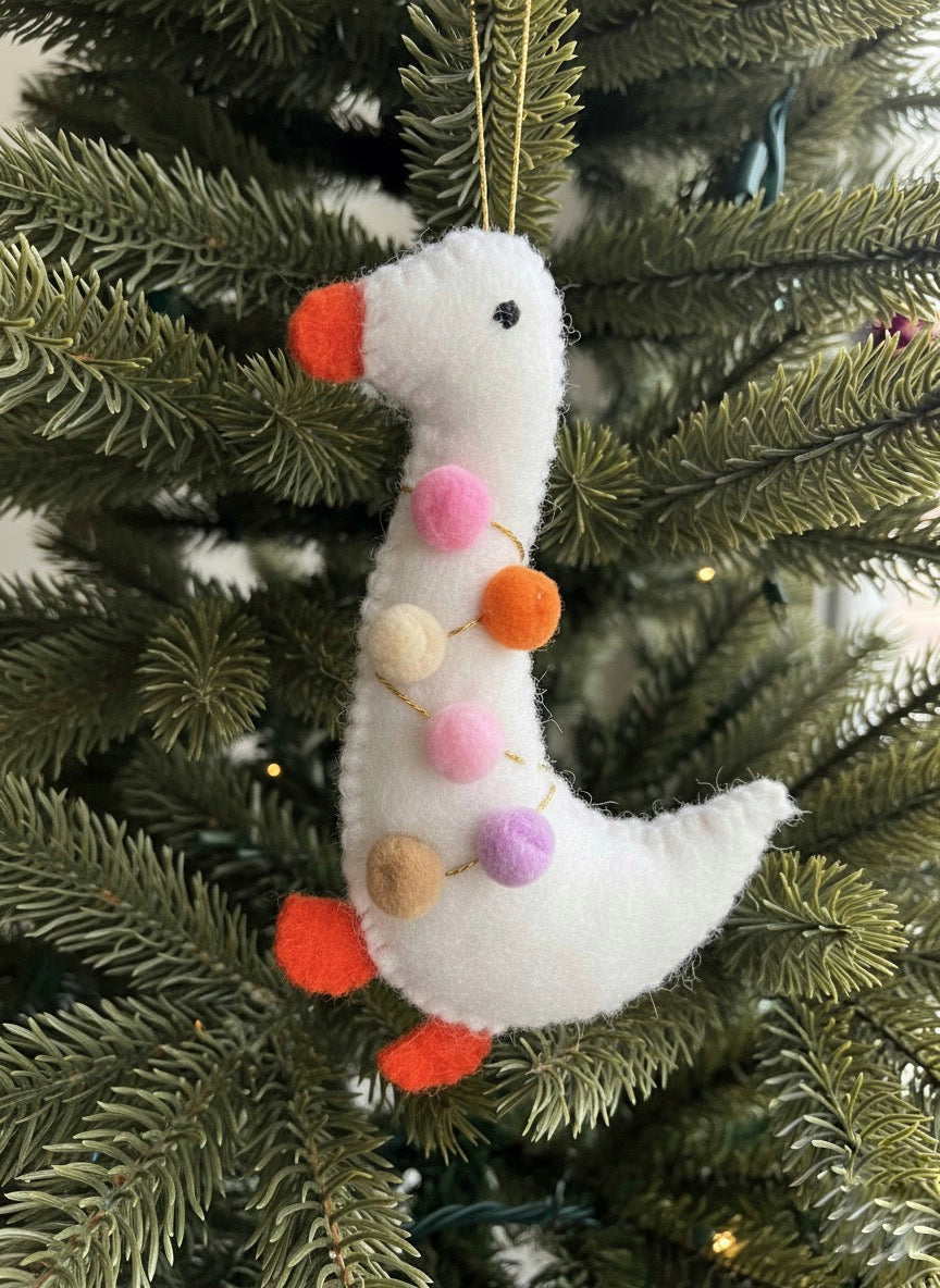 Silly goose Christmas ornament