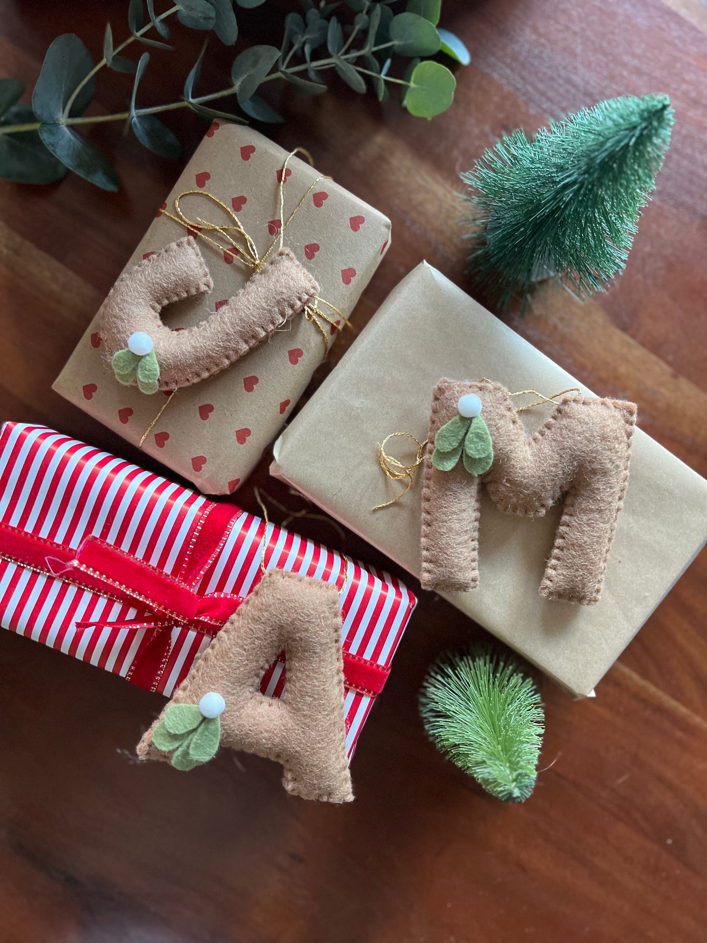 Felt letter Christmas decoration