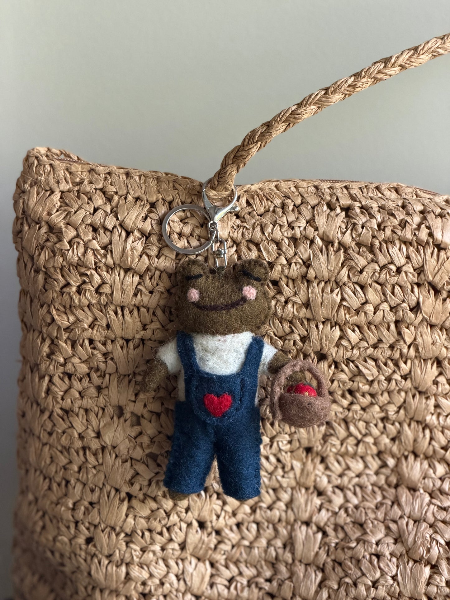 Monty, The Gardener Frog Bag Charm