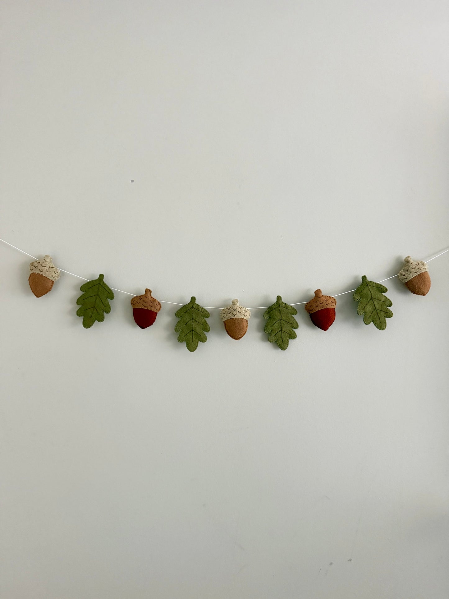 Acorns and Oaks felt garland
