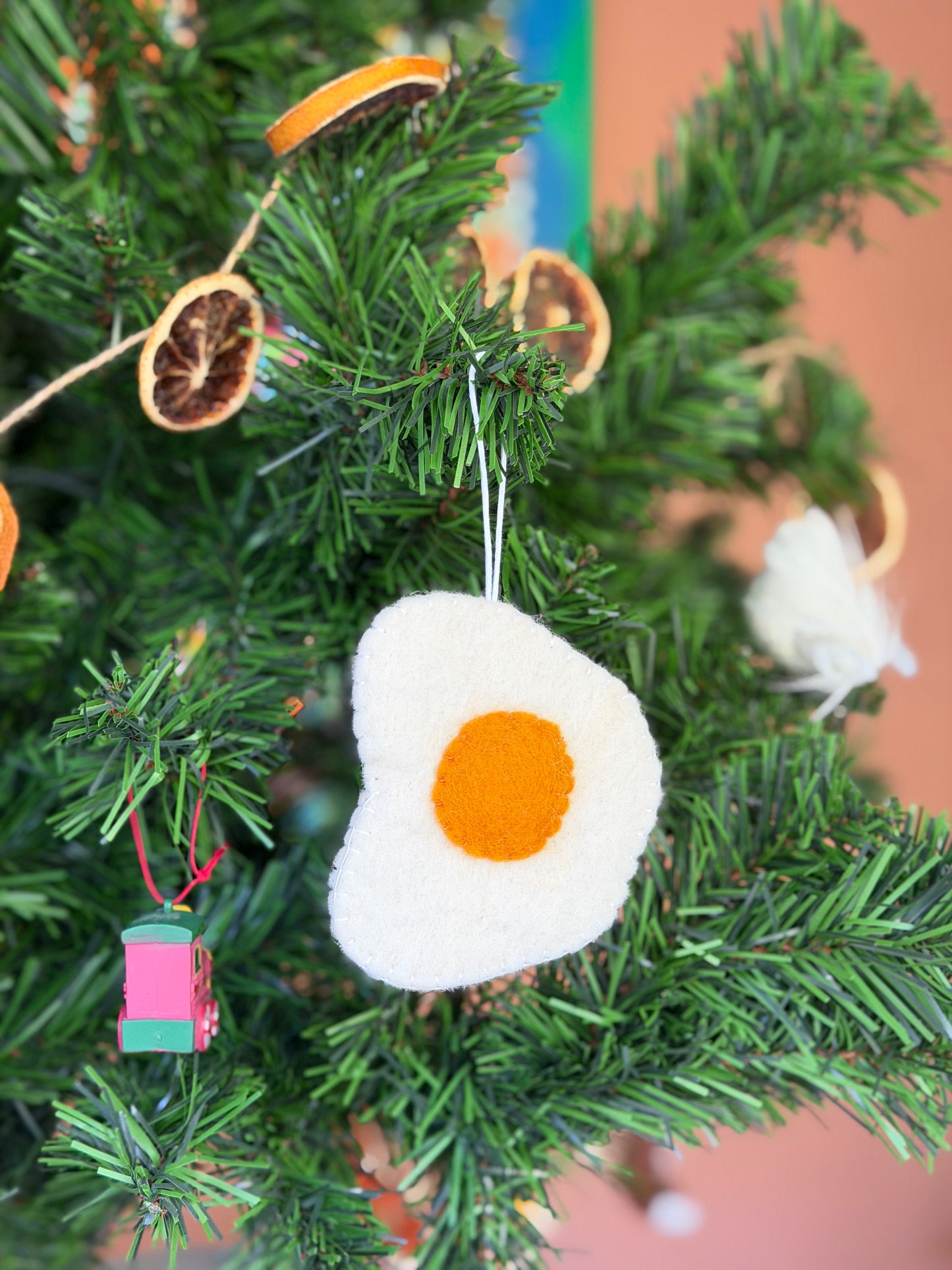 Fried Egg Christmas Ornament