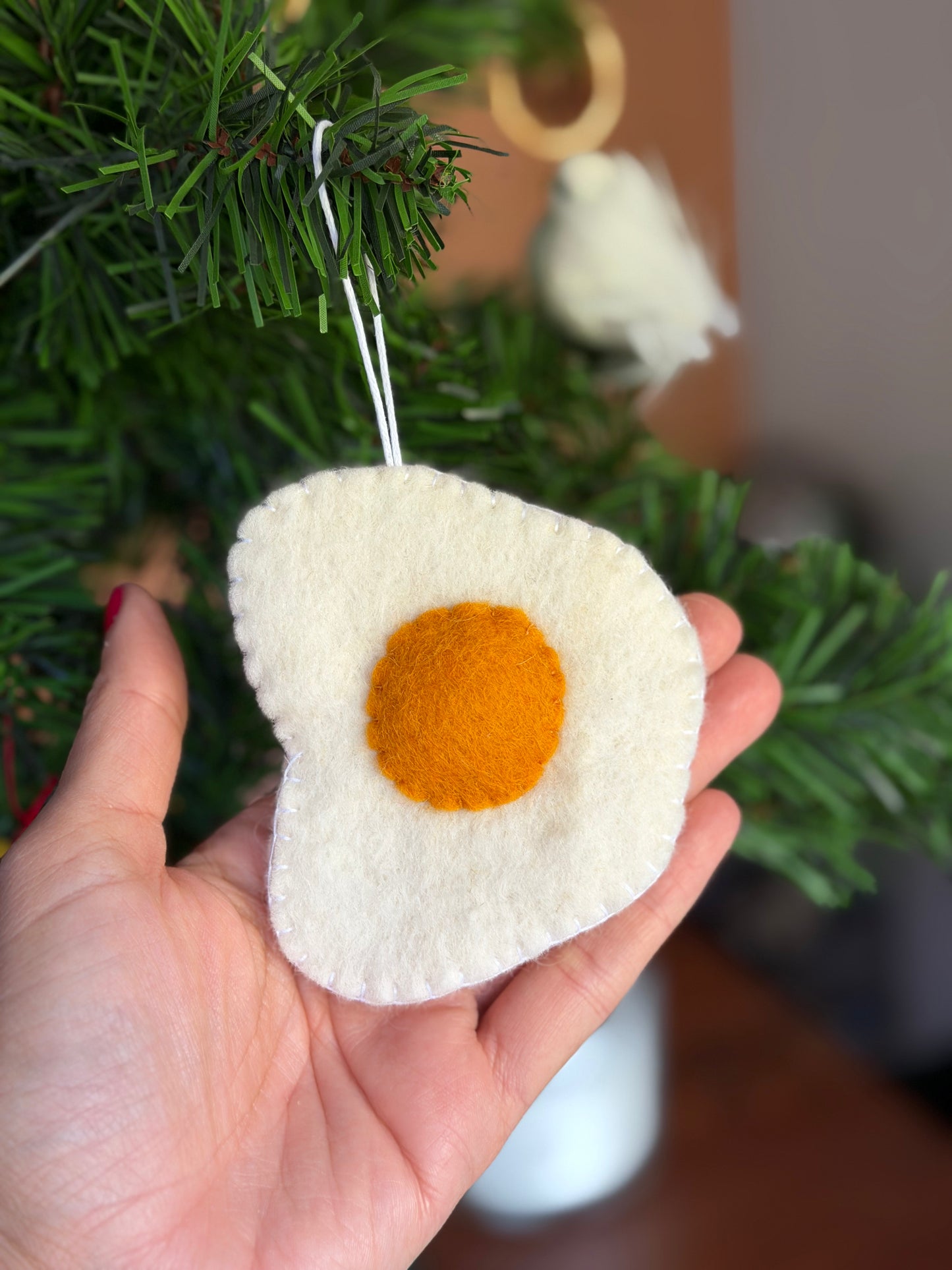 Fried Egg Christmas Ornament