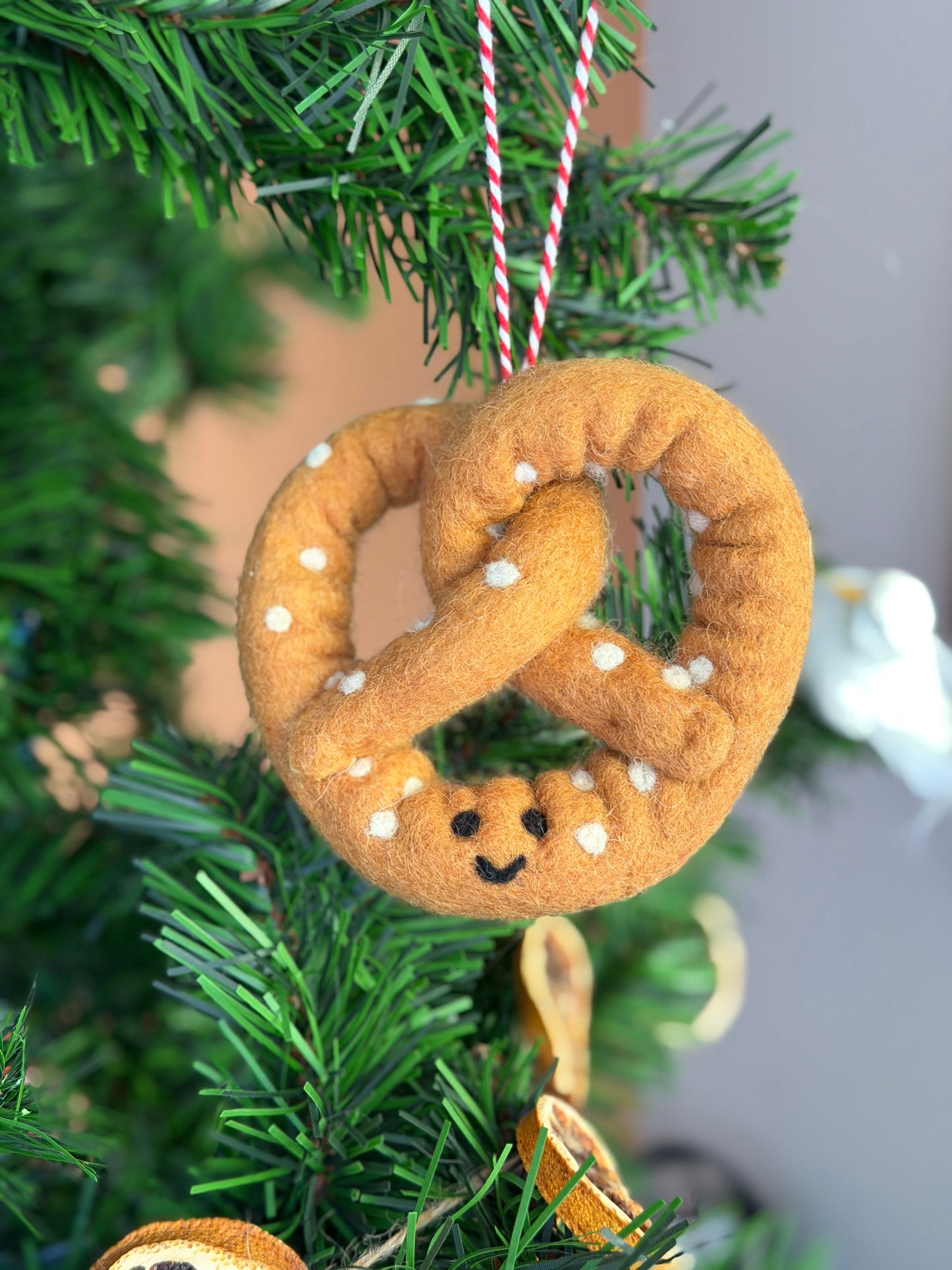 Pretzel Christmas Ornament