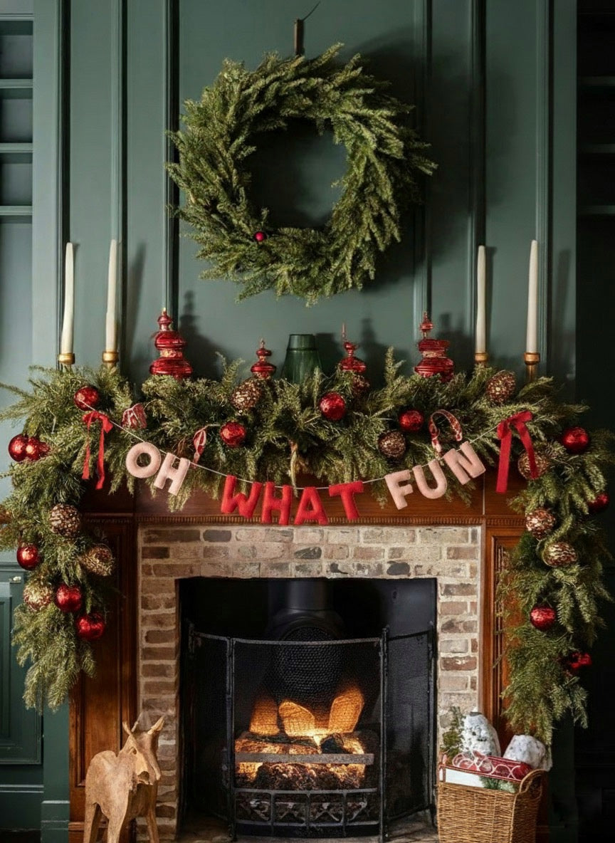 Oh What Fun Christmas garland