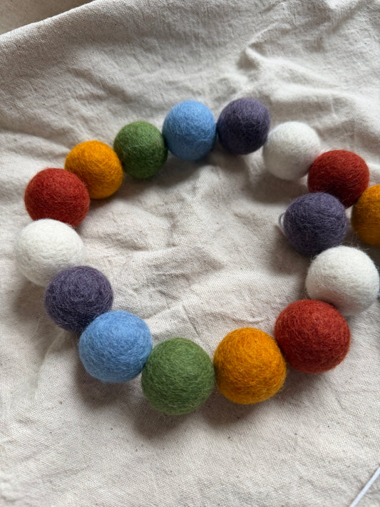 Classic felt ball garland