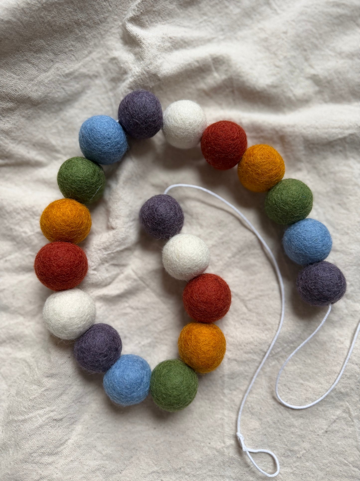 Classic felt ball garland