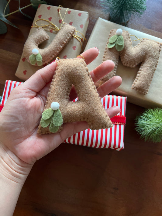 Felt letter Christmas decoration