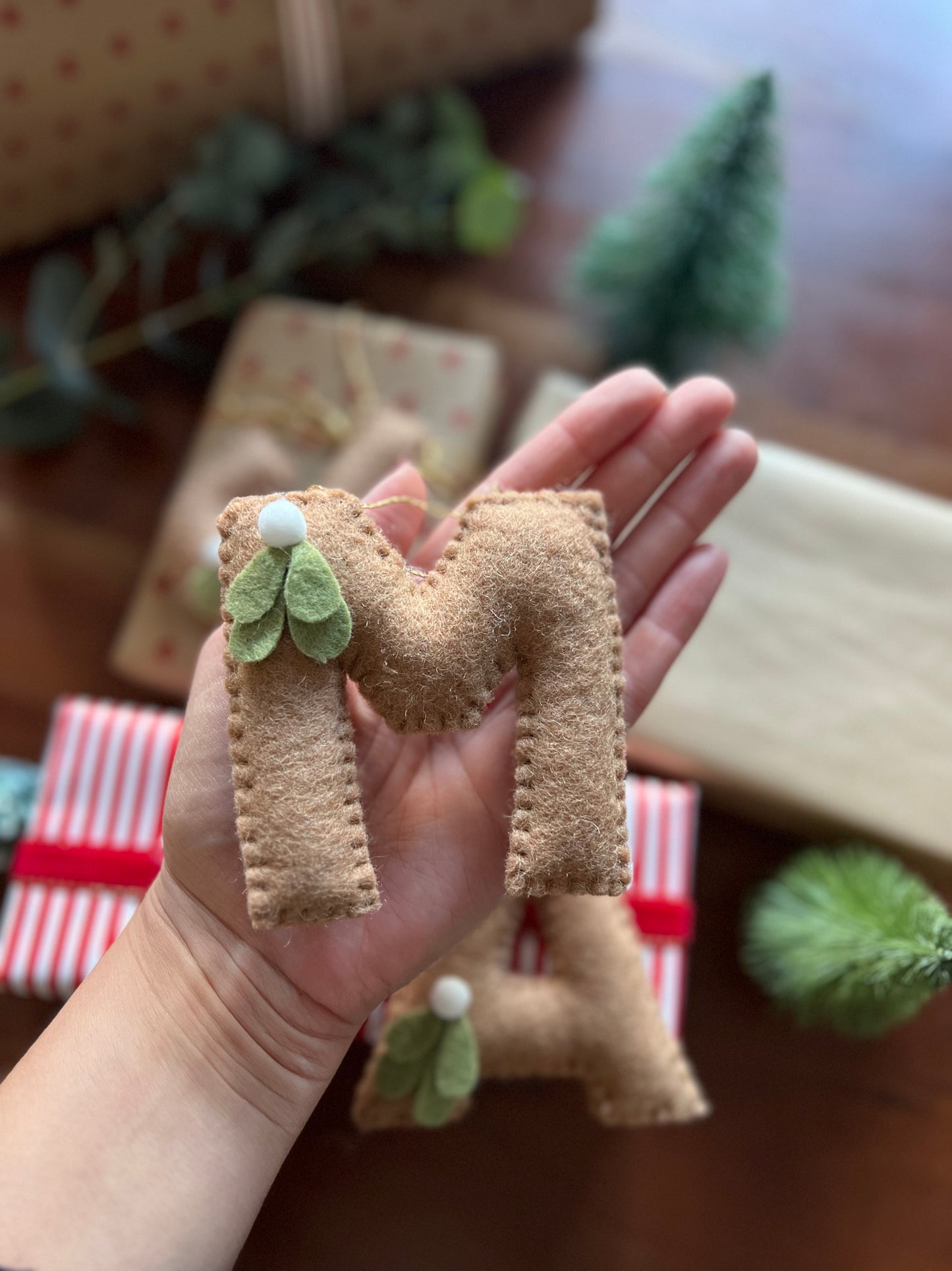 Felt letter Christmas decoration