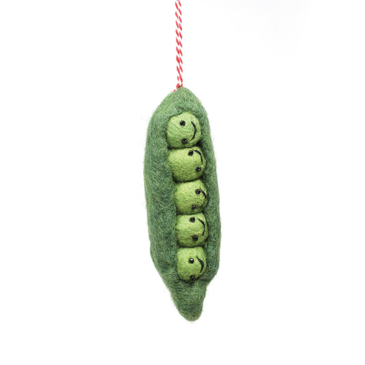 Felt 5 Peas In A Pod Christmas Ornament