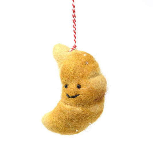 Felt Croissant Christmas Ornament